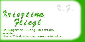 krisztina fliegl business card